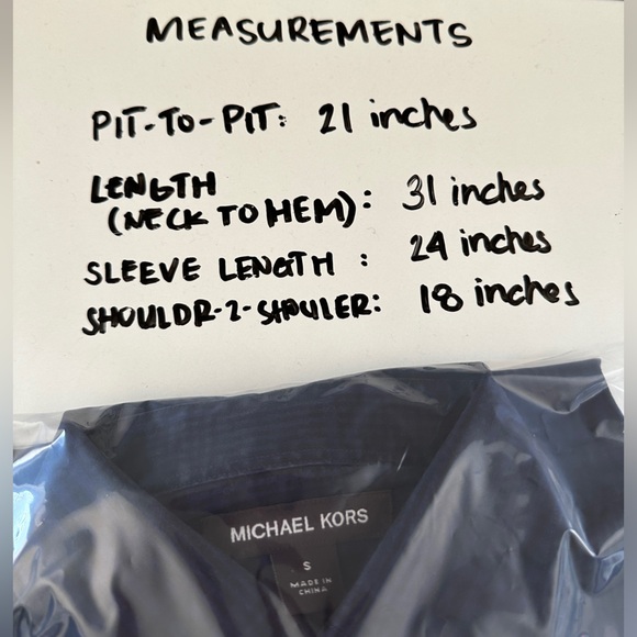 Michael Kors Blue Plaid Slim Fit Men’s Button down Small - Picture 10 of 10